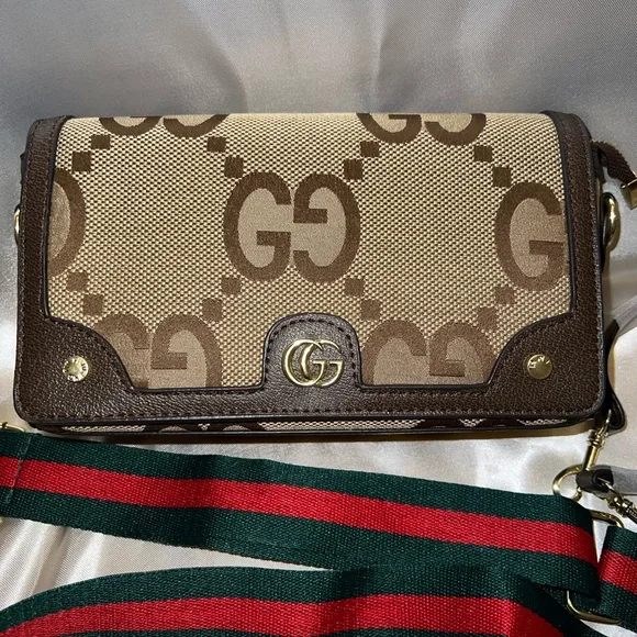 Monogram Canvas Crossbody Bag in Brown - Picture 2 of 4